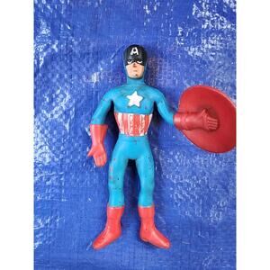 Vintage 1973 Mego Captain America 5” Action Bendable Figure Bendy